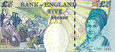 Elizabeth Fry £5 note